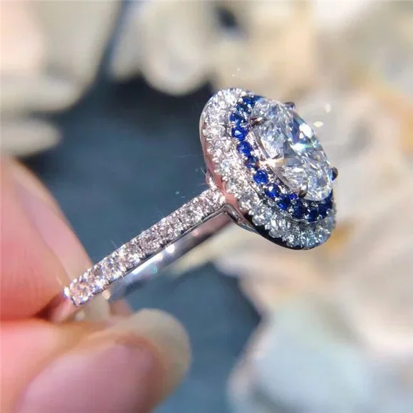 Trendy Jewelry for Women Micro Pave Crystal CZ Eternity Diamond, HA4620-6